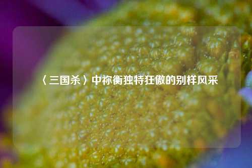 〈三国杀〉中祢衡独特狂傲的别样风采