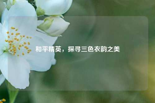 和平精英，探寻三色衣韵之美