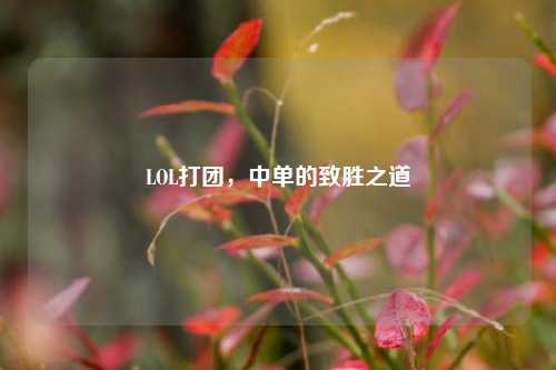LOL打团，中单的致胜之道