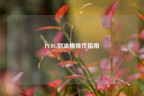 PUBG倒油桶操作指南