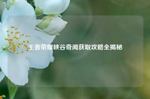 王者荣耀峡谷奇闻获取攻略全揭秘