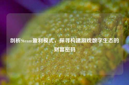 剖析Steam盈利模式,探寻构建游戏数字生态的财富密码