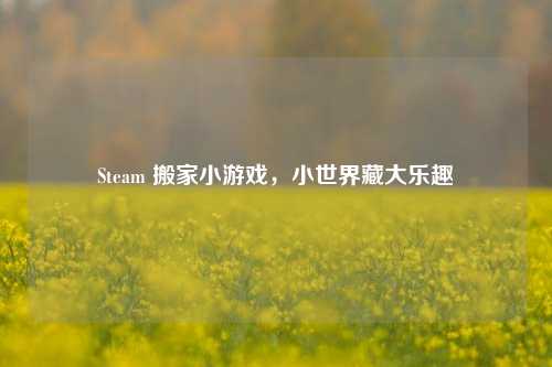 Steam 搬家小游戏，小世界藏大乐趣