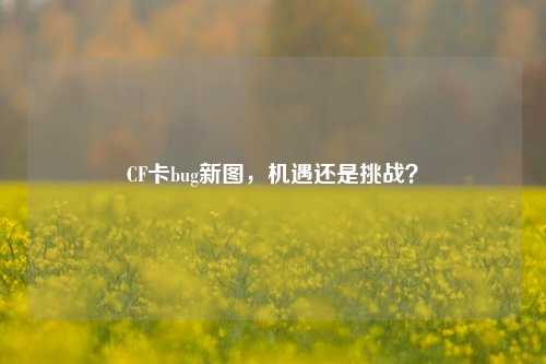 CF卡bug新图,机遇还是挑战?