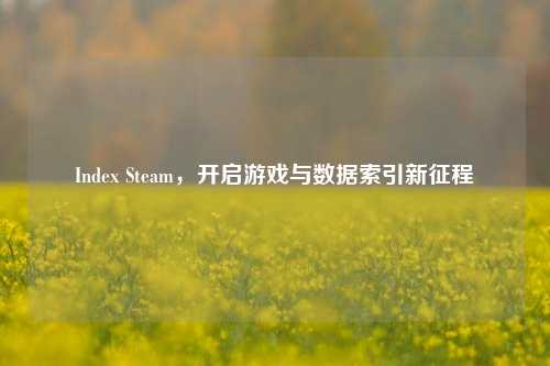 Index Steam，开启游戏与数据索引新征程